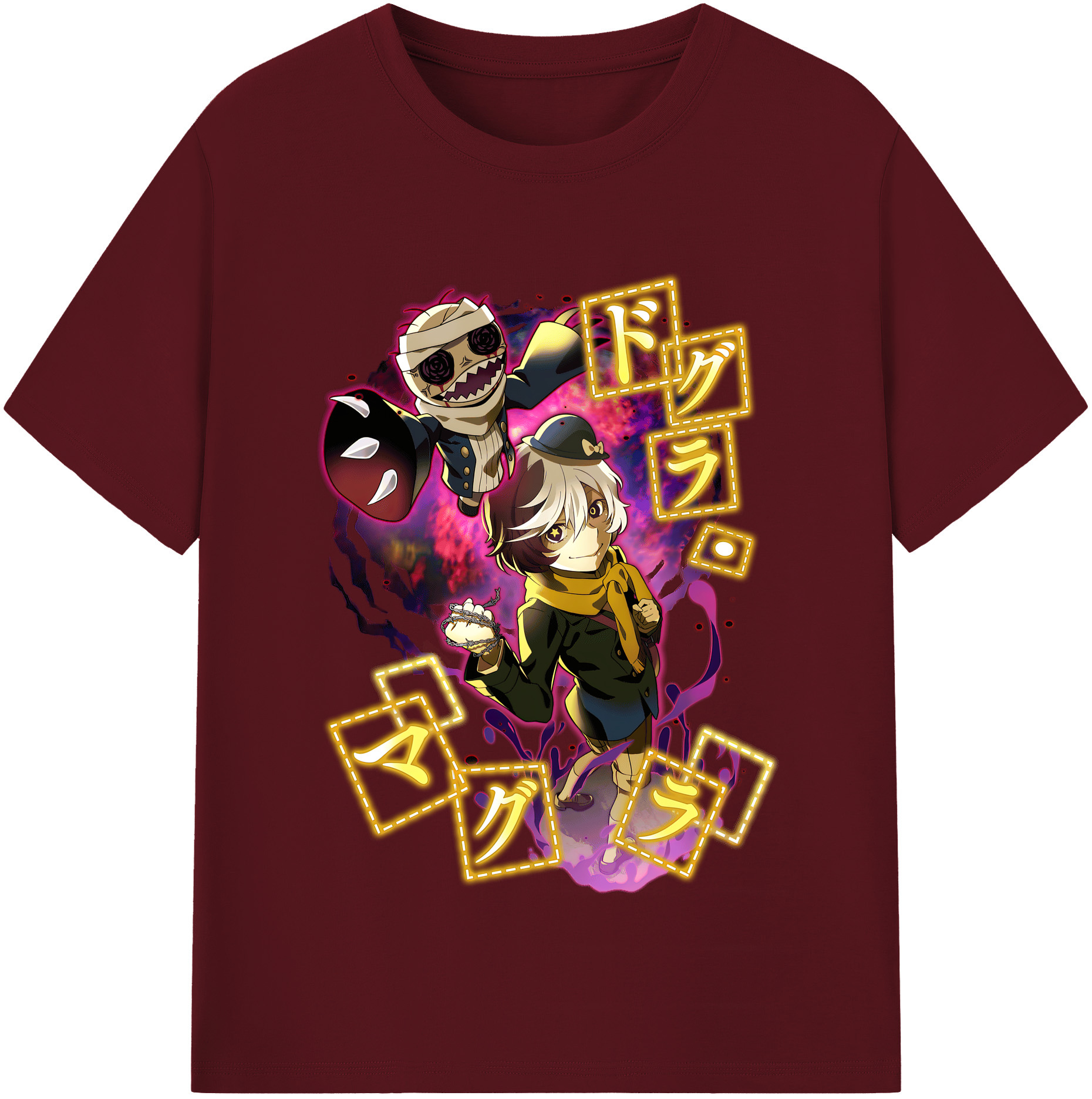 （画像用） 文豪ストレイドッグス Bungo Stray Dogs 綿100％半袖Tシャツ（フロントプリント）